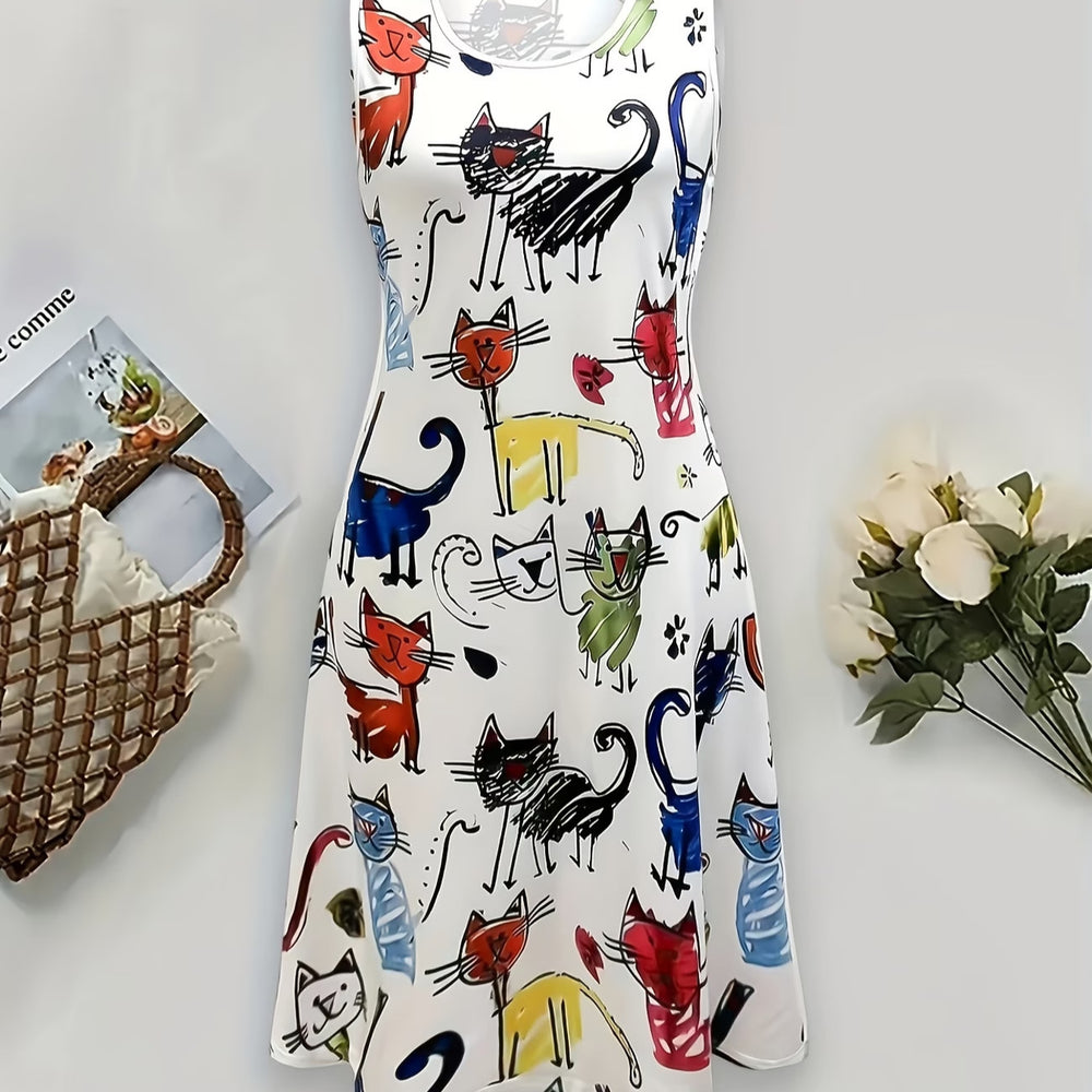 wholesale women's short-sleeved dresses, fashionable women's dresses for spring, summer, and autumn, new cross-border printed designs