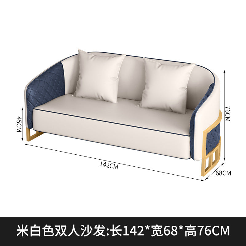 Sales office business reception reception table and chair combination casual coffee shop milk tea shop single and double sofa booth