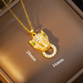 [titanium steel] cross-border popular exaggerated personalized leopard necklace for women, accessible luxury niche design, high-end elegant jewelry