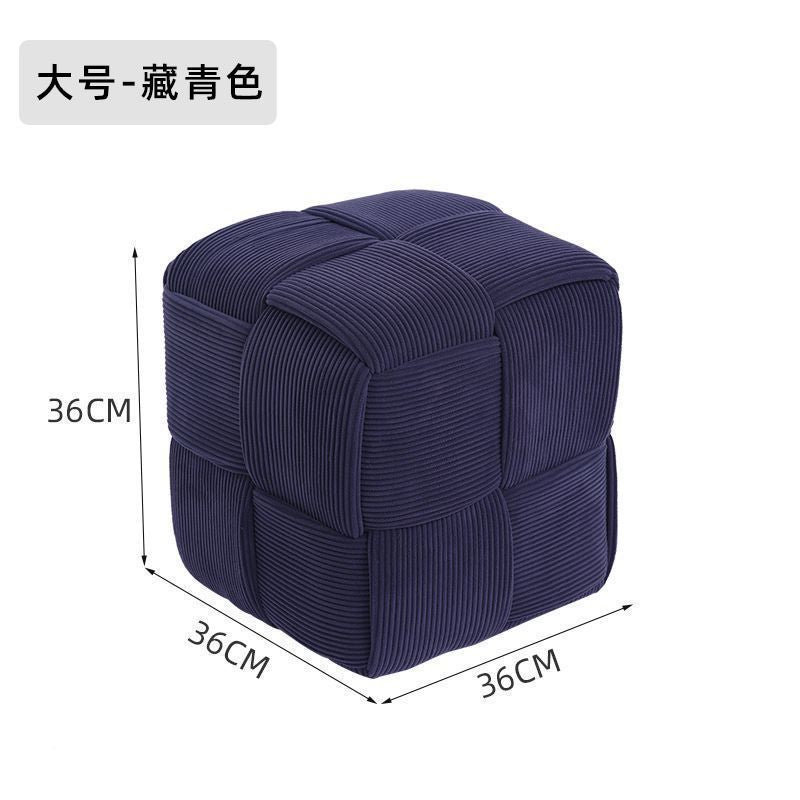 Popular simple sitting stool square stool accessible luxury low stool door changing shoes makeup stool for home living room coffee table sofa footrest