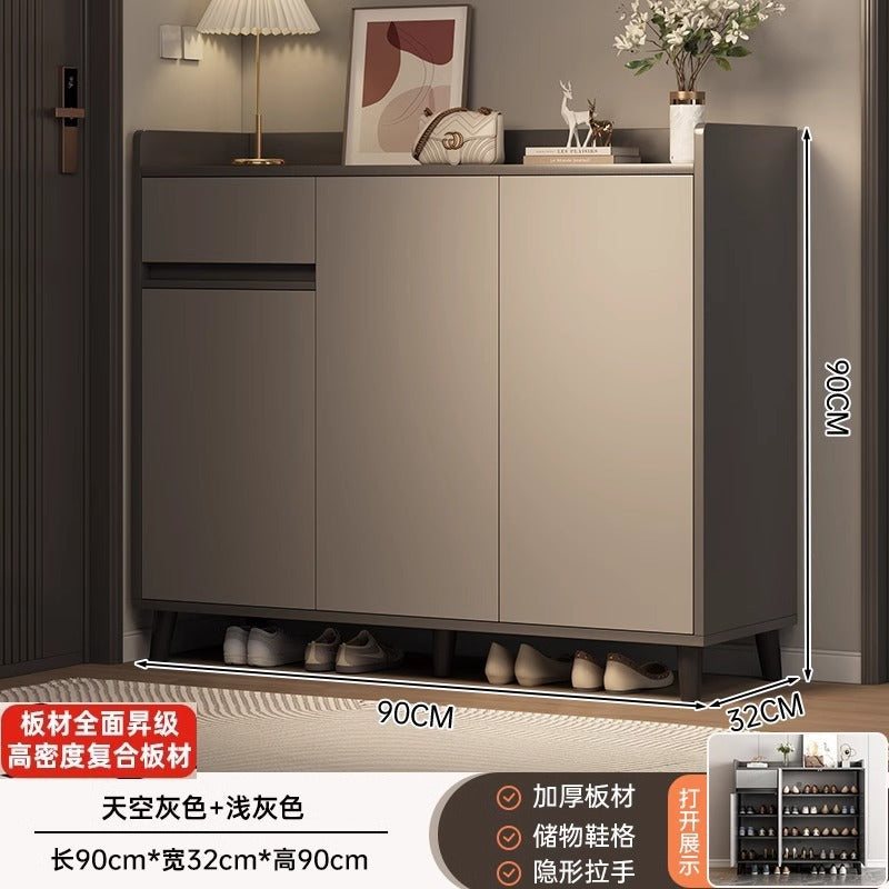 Shoe cabinet household door 2025 new indoor porch cabinet integrated locker solid wood legs multi-layer shoe rack
