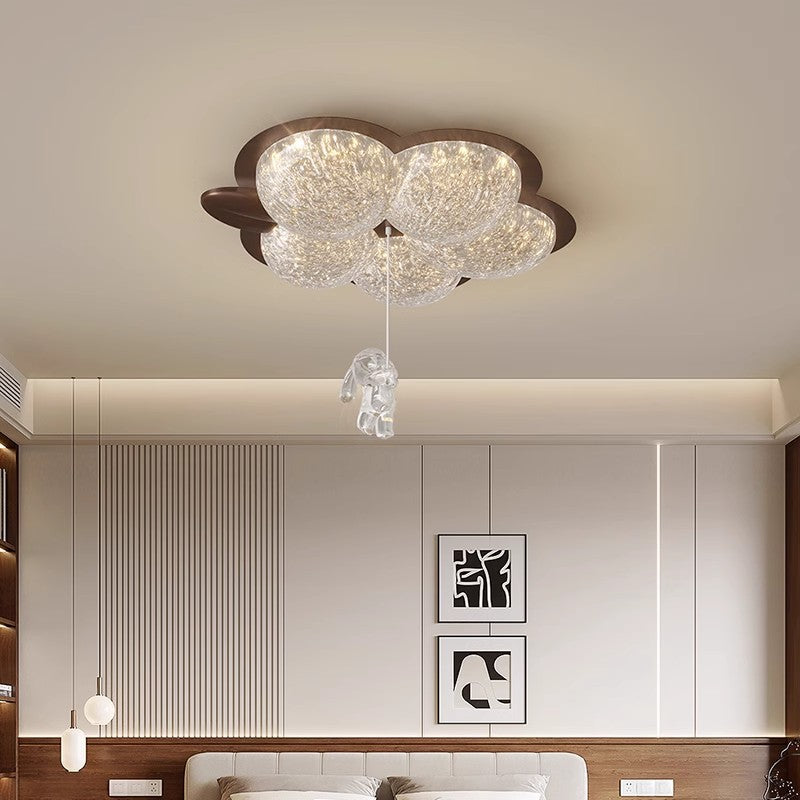 Light luxury flower bedroom light 2024 new post-modern all-copper master bedroom room lighting creative rabbit children's room