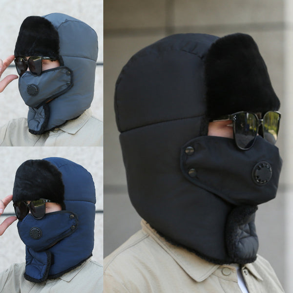 Winter Lei Feng hat fleece thickened cycling warm hat windproof cold breathable cotton hat Northeast outdoor ski hat