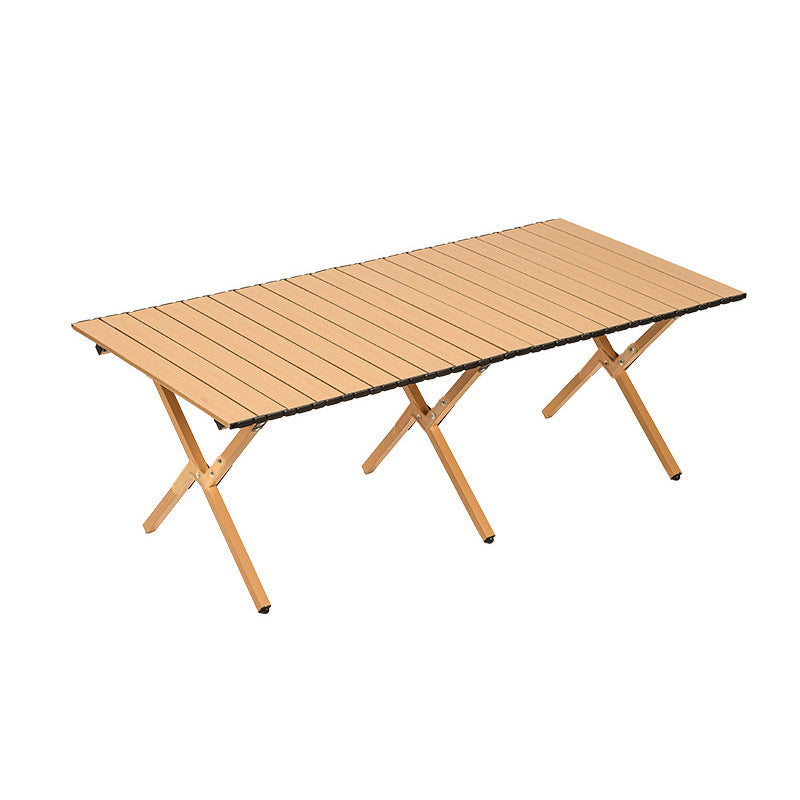 Outdoor foldable egg roll table camping style carbon steel lightweight table picnic equipment supplies table and chair set foldable