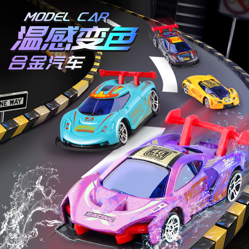 temperature-changing alloy car toy boy racing model kidsren's artificial car model metal sports car wholesale