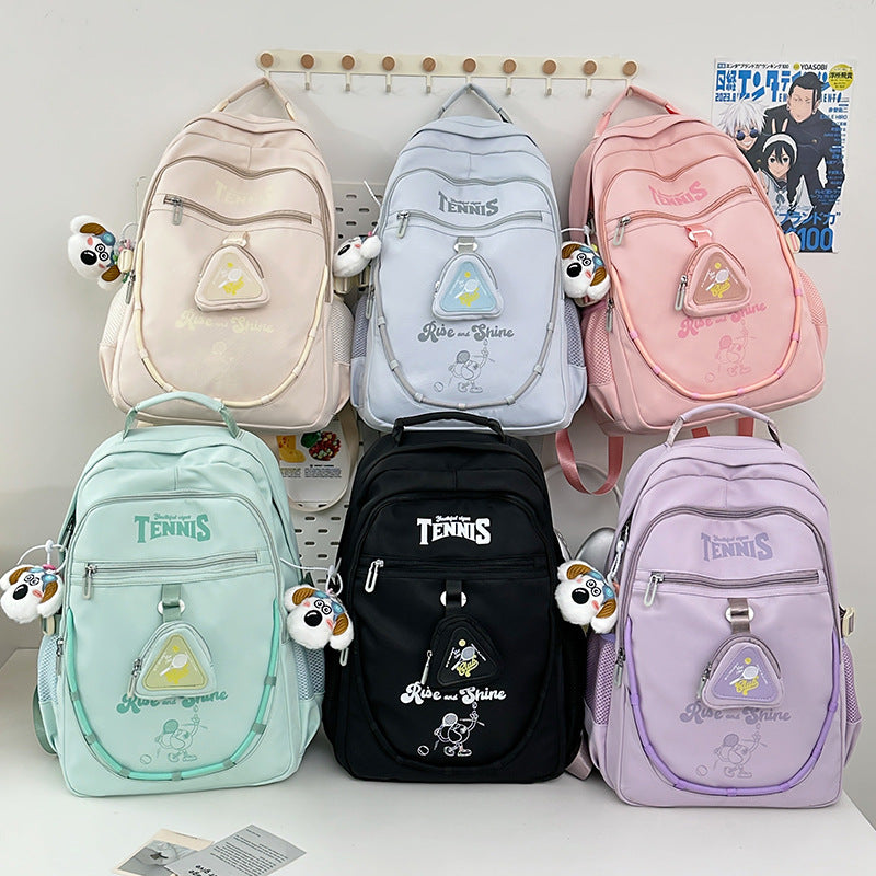 New large-capacity schoolbag Mori cute cartoon bear backpack lightweight student schoolbag simple backpack female