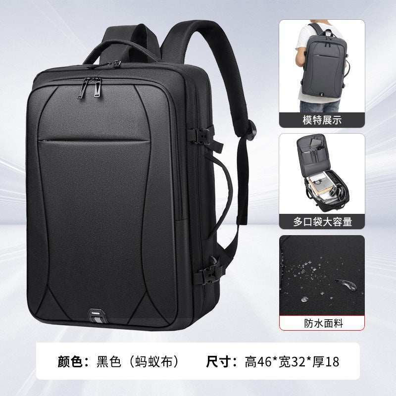 Cross-border custom logo men's fashion women's backpack, high-end commuting waterproof computer bag, lightweight travel backpack