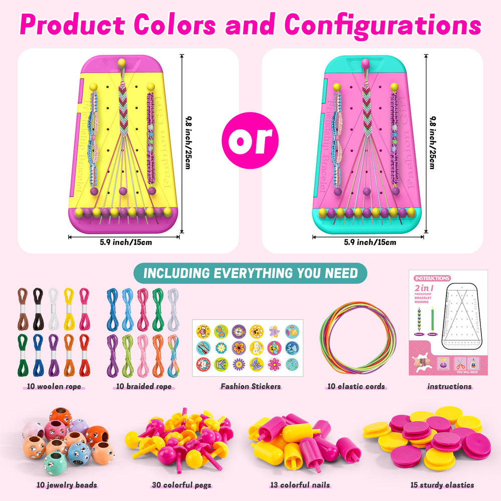 children's bracelet box braided rope diy friendship rope toy girls educational handmade gift beading amazon