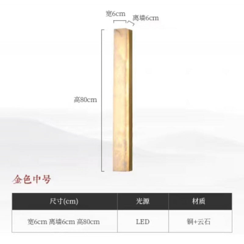 Spanish natural marble wall lamp - ideal for hotel, villa, background wall, entryway, stairwell, hallway, bedroom, and bedside decor