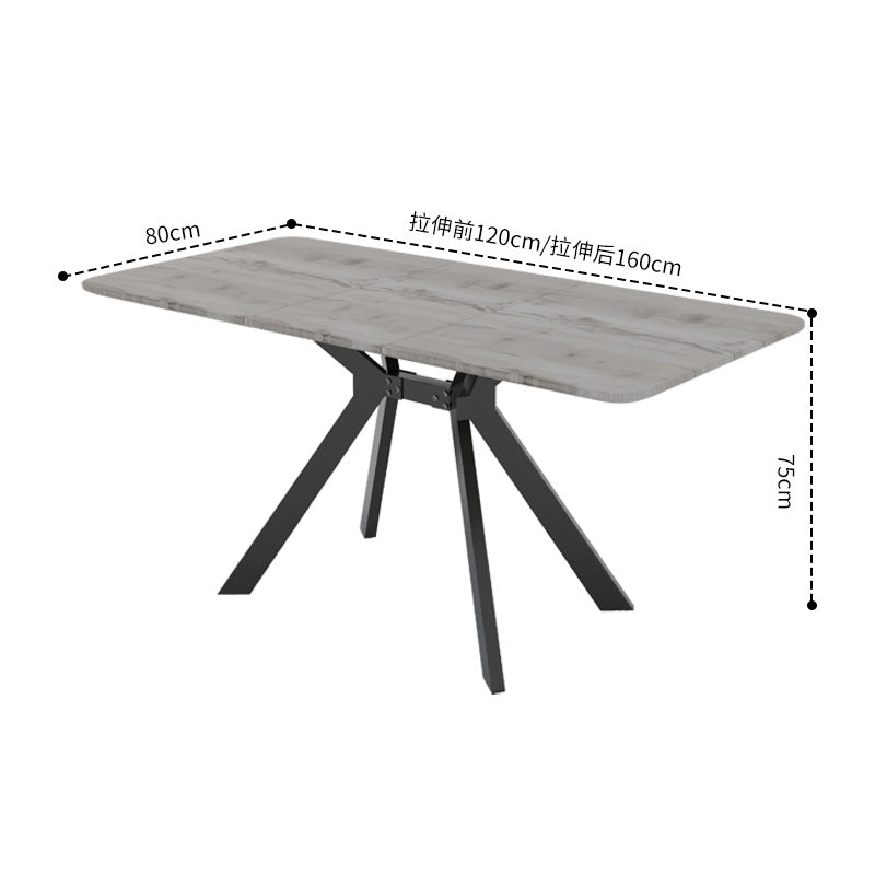 Factory direct customizable nordic italian dining table - rectangular, extendable, modular, modern minimalist style for home use
