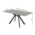 Factory direct customizable nordic italian dining table - rectangular, extendable, modular, modern minimalist style for home use