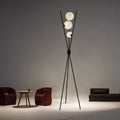 Factory direct supply moon floor lamp chinoiserie antique sofa side lamp moon tea room lamp curved fishing floor lamp
