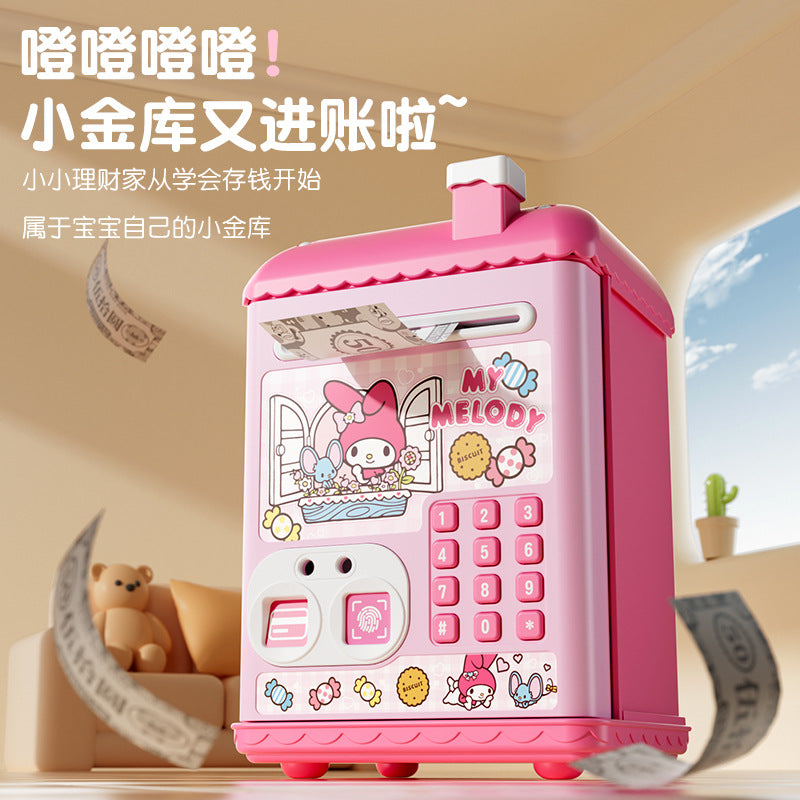 Nezha piggy bank fingerprint password kids boys and girls storage piggy bank money storage password box toy birthday gift