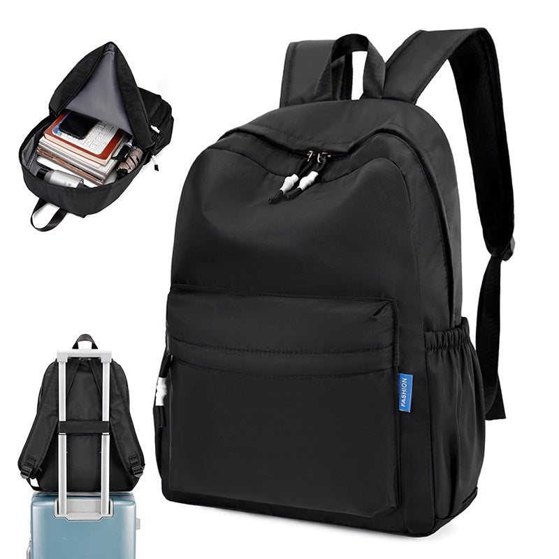 Simple ins style student schoolbag solid color lightweight Mori travel backpack Korean version versatile men's and women's computer backpack