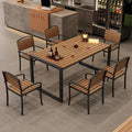 Industrial-style outdoor camping bar, chill music bar, bistro, bbq restaurant, cafe, bubble tea shop table and chair set