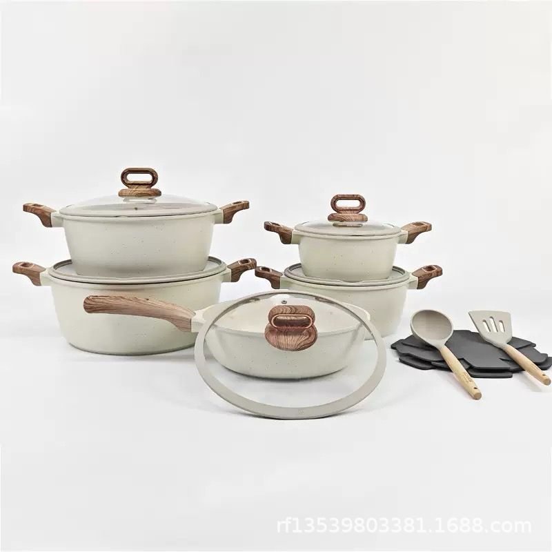 12pcs soup pot, spatula and spoon set