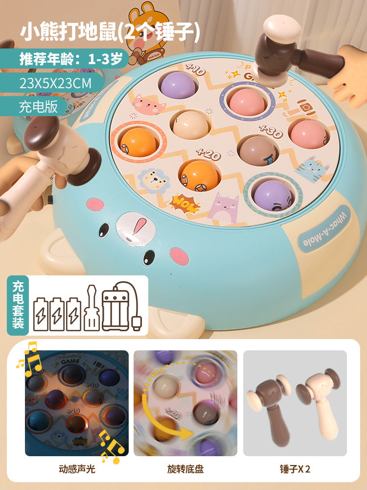 Large whack-a-mole kids toy - early education & brain training game machine for toddlers, stress relief, gift for boys & girls ages 1-3