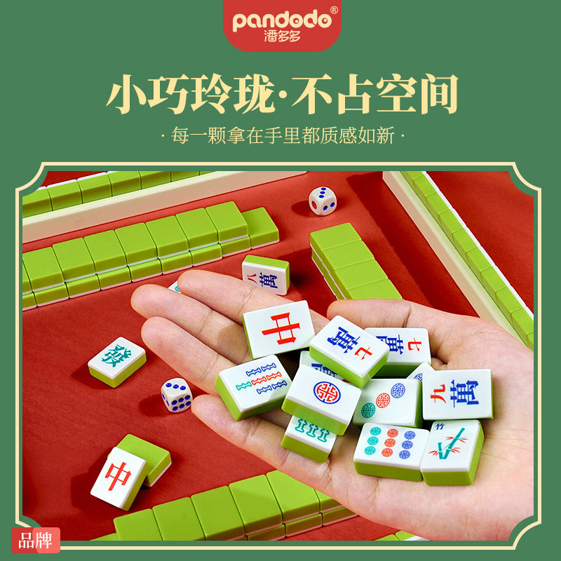 Mini mahjong tiles - portable travel set for outdoor camping, travel, parties, team building, and entertainment - small mahjong game