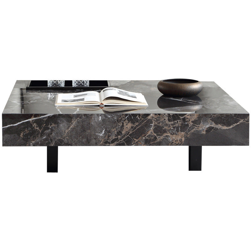 Italian slate coffee table small apartment living room casual tea table floor-standing designer square model designer coffee table