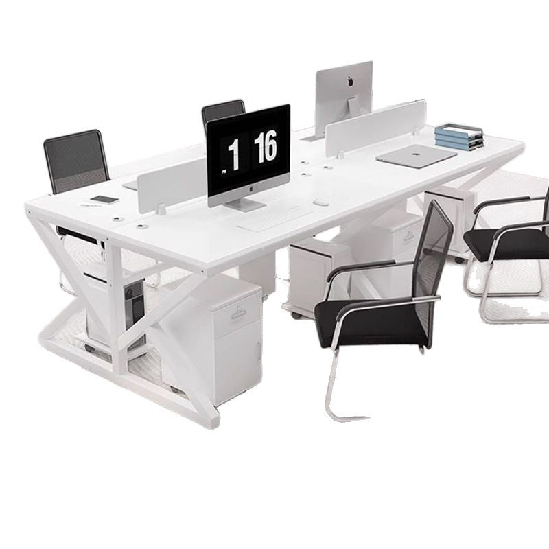 Office furniture desk 4-seater double 6-station workstation booth desk computer desk chair combination executive office desk