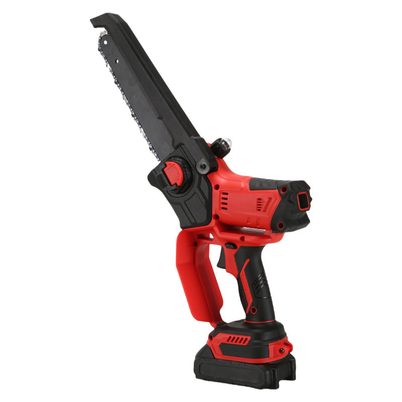 8-Inch lithium battery saw, brushless portable household outdoor handheld one-handed logging and pruning saw charging, lithium battery chain saw