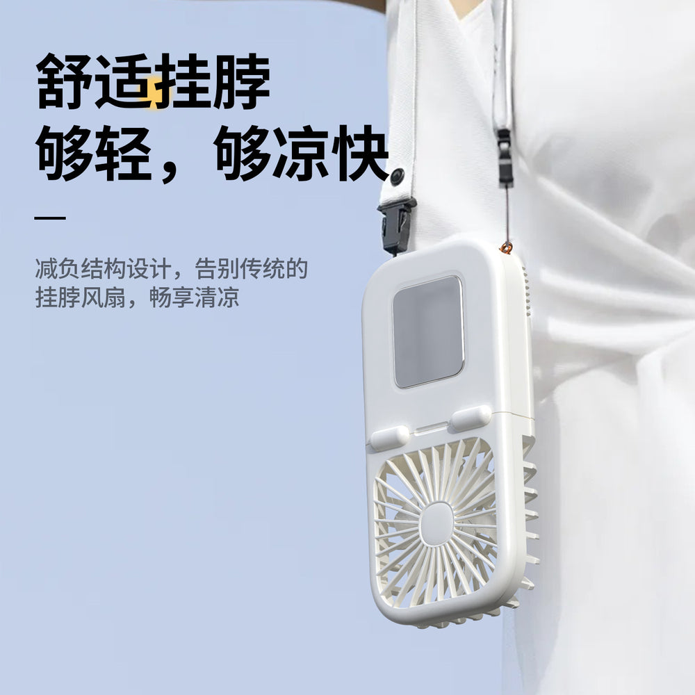 Portable foldable handheld semiconductor fan - cool compress mini portable desktop fan - mini neck hanging outdoor fan