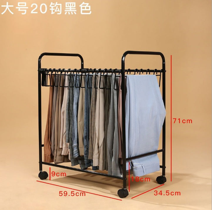 Pants rack storage artifact multi-functional removable household wardrobe multi-layer seamless large hanger pants hanger storage rack