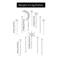 Wholesale alloy electroplated snap hair clips - european & american style cross-border jewelry, moon headwear, unique snowflake layered hair clip set for women