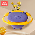 Baby bowl - 360° rotating gyro bowl, flying saucer bowl, baby balance bowl, kids' spill-proof, anti-scald, drop-proof feeding bowl