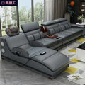 Massage genuine leather sofa italian minimalist living room smart multifunctional sofa 2025 new corner leather sofa