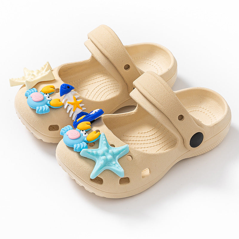 Kids' clogs - summer girls' indoor/outdoor non-slip soft sole princess baby cartoon cute slippers