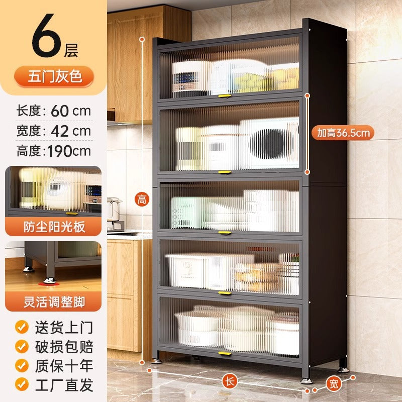 Kitchen storage rack floor-standing multi-functional home appliance storage cabinet cabinet shelf for home spice rack cabinet cupboard