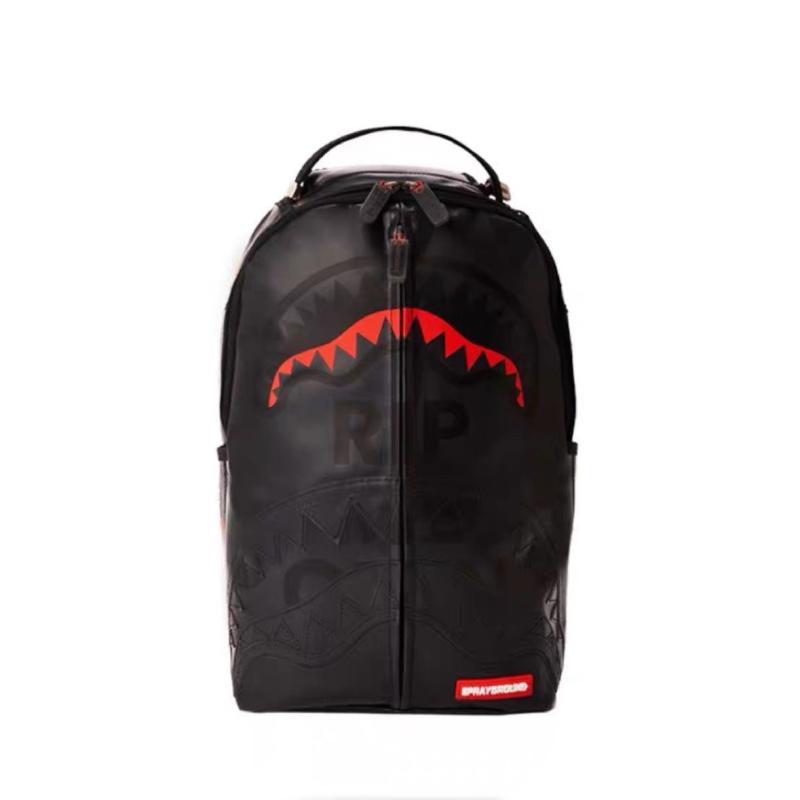 Sports Backpack SG Spoof Shark Spice Student Transparent Big Rong Trendy Backpack Leisure Travel School Bag