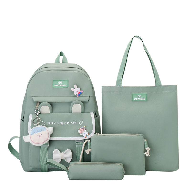 New primary and secondary school schoolbag cute male backpack Korean version backpack female cartoon schoolbag large capacity backpack