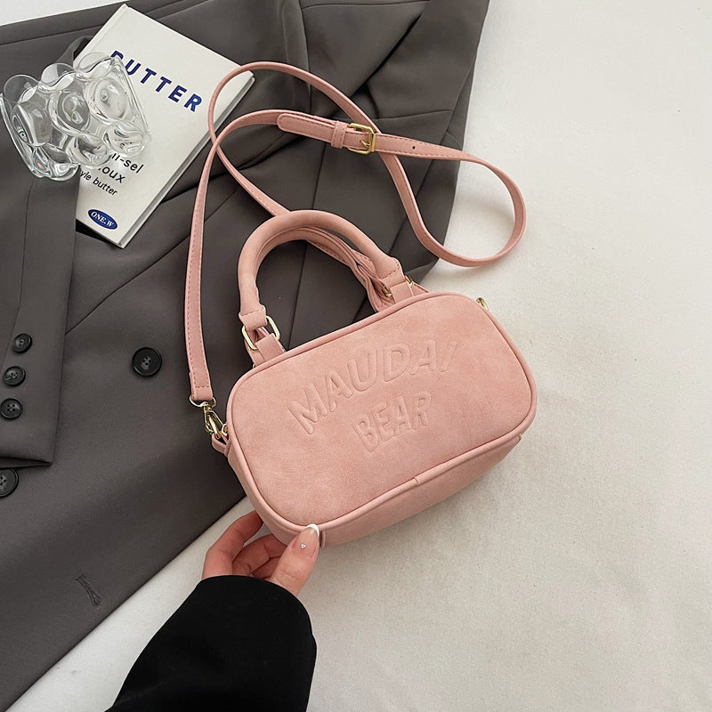 Bowling bag 2025 new women's bag fashion versatile portable personalized box bag cosmetic bag versatile shoulder bag