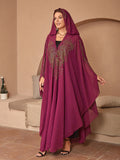 fashion women's clothing style hot diamond beading high density chiffon loose cape shawl