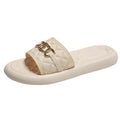 High-end french-style women's summer sandals, fashionable 2023 new summer flat sandals, non-slip and comfortable slippers
