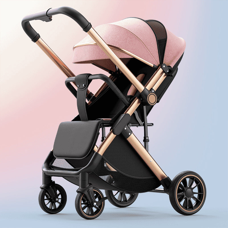 Kids lightweight foldable two-way baby walking baby handy gadget cross-border wholesale high view stroller can sit and lie down stroller