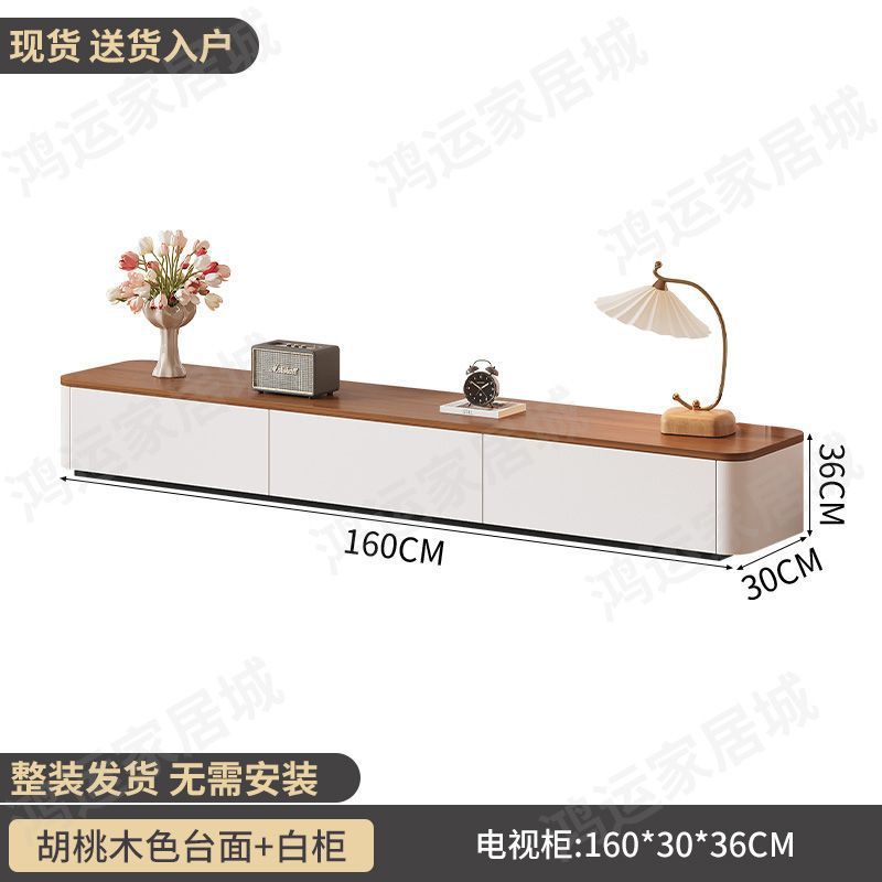 Tv cabinet living room for homenew arrival walnut medievalaccessible luxury small apartment floor-standing coffee table tv cabinet combination