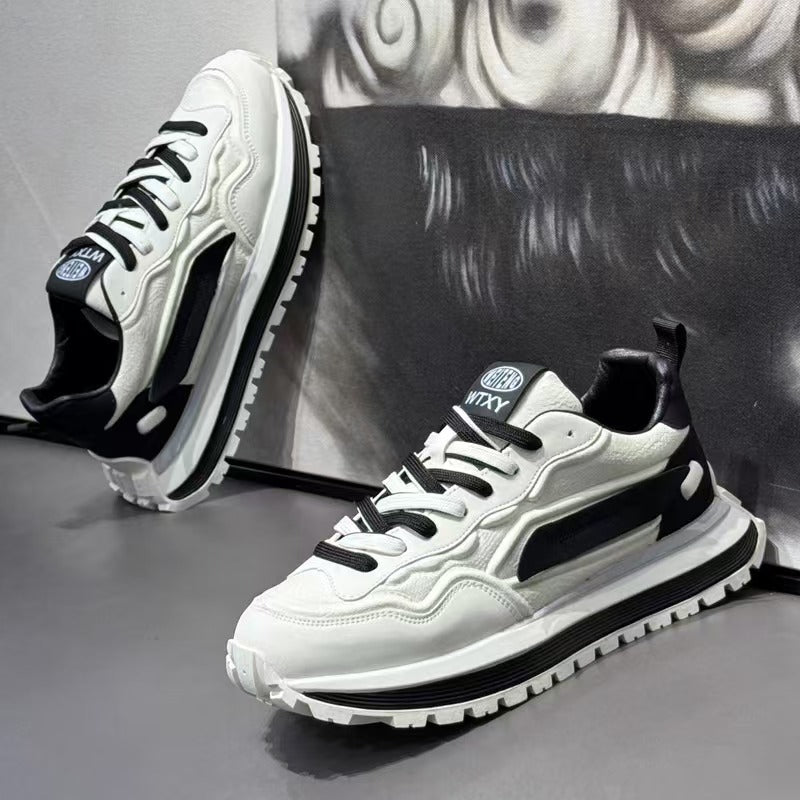 Men's shoes 2026 new spring trendy versatile chunky sole comfortable wear-resistant athletic casual shoes men's hot selling dad shoes