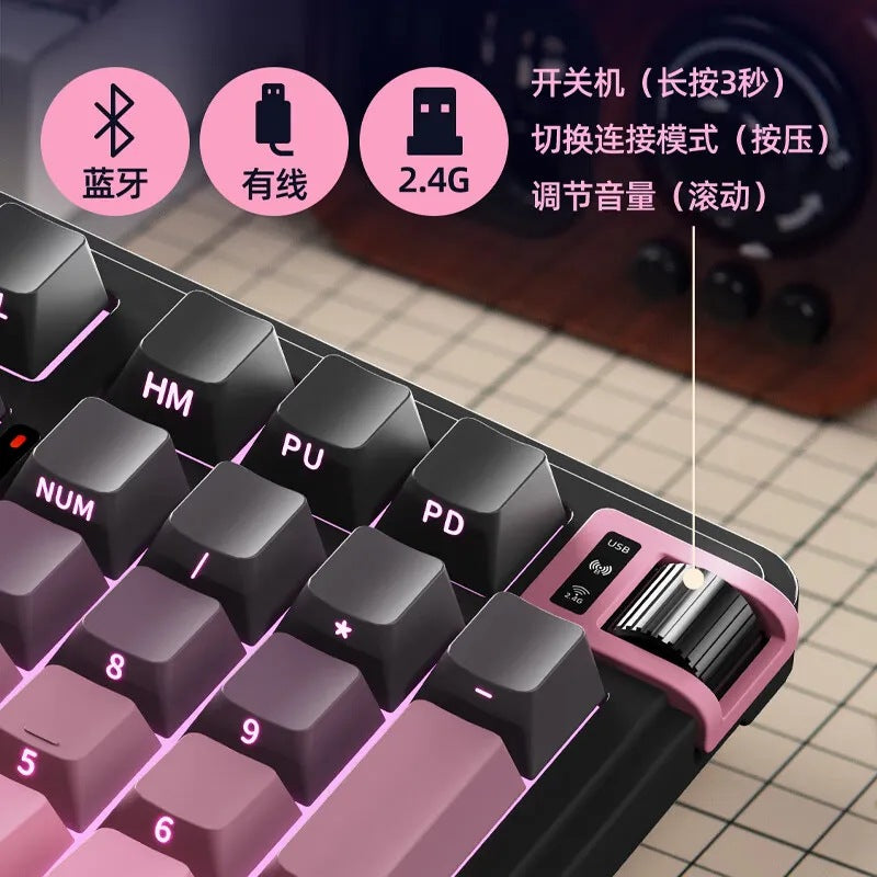 Kzzi k98pro tri-mode wireless mechanical keyboard - office, gaming, mahjong, silent, customizable, esports