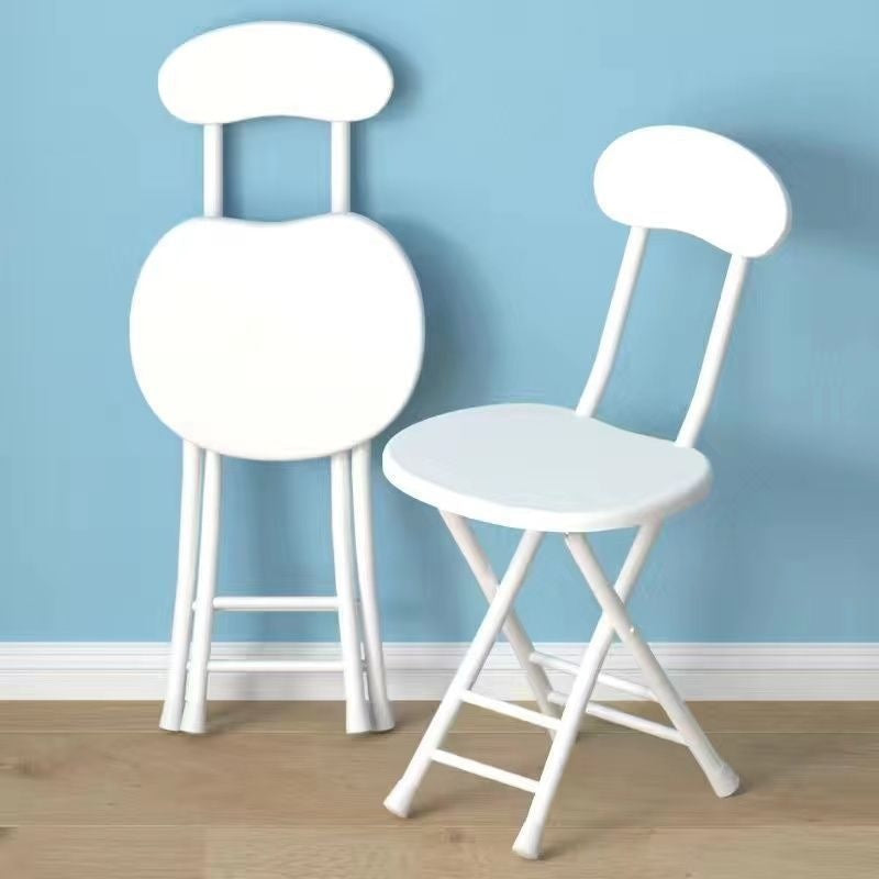 Folding chair - portable dining chair for home, dorm room, balcony, and leisure - space-saving, simple folding back chair