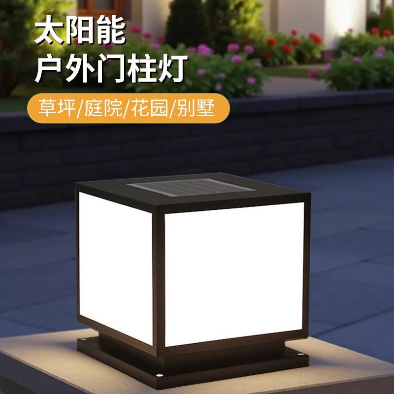 Solar powered pillar lights - outdoor waterproof garden lights - wired version - perfect for gardens, villas, gateways, and fences - creates a welcoming ambiance