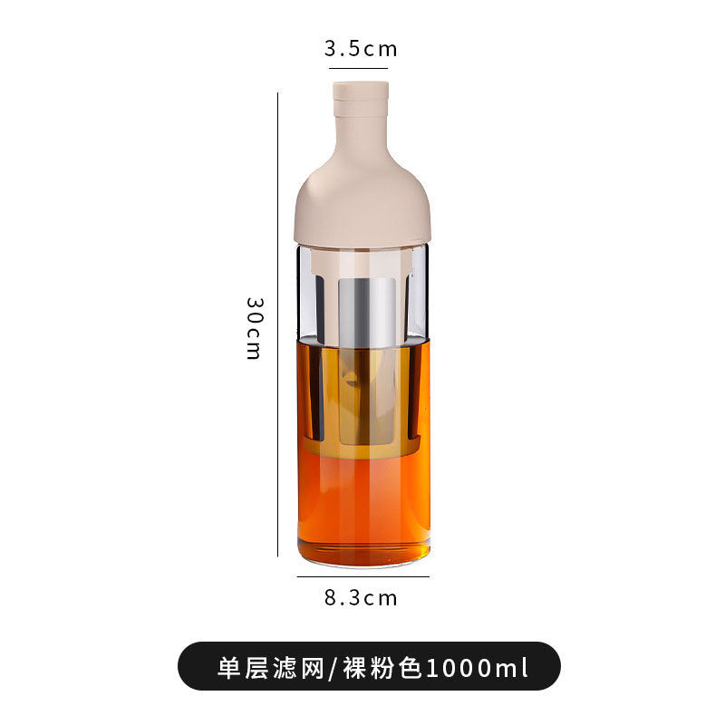 Cold brew coffee maker, glass teapot, cold brew pot, fruit tea infuser bottle, iced coffee dripper, high borosilicate glass, home use