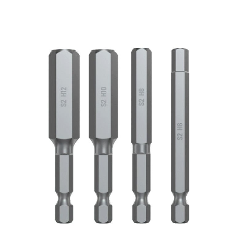 inner hexagonal batch head bead pneumatic electric screwdriver S2 strong magnetic hexagonal wind batch electric drill electric batch extension set