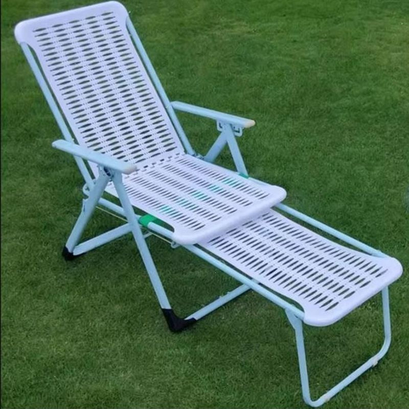 Recliner nap foldable bed lazy plastic beach chair casual bamboo chair balcony for home lunch break beach foldable chair