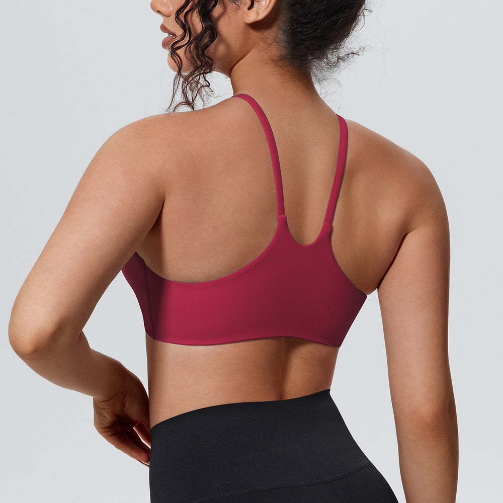 New arrival cross-border pure color double-sided nylon tight push-up back sports intimates running fitness yoga clothes suspenders for women