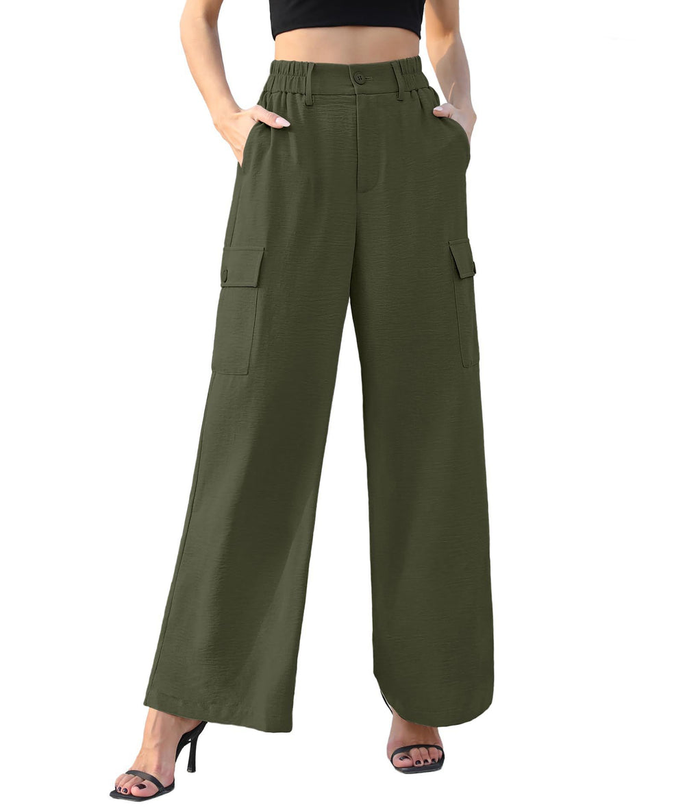 quick-dry sun protection ice silk cargo pants - women's summer lightweight high-waisted loose fit slimming casual straight leg hot girl style
