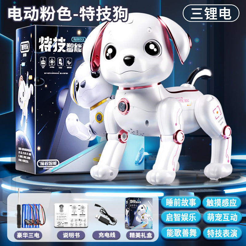 Kids' remote control pet robot dog - stunt, electric, sensor-activated, musical, dancing, smart robot dog - birthday gift toy