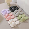New korean style solid color eva slippers - summer indoor home slides for men and women, couple's bathroom non-slip sandals